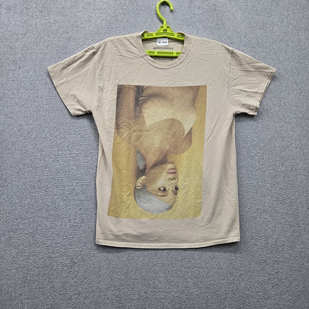 Ariana Grande Sweetener Men Shirt M Beige Adult Unisex Upside Down Portrait
